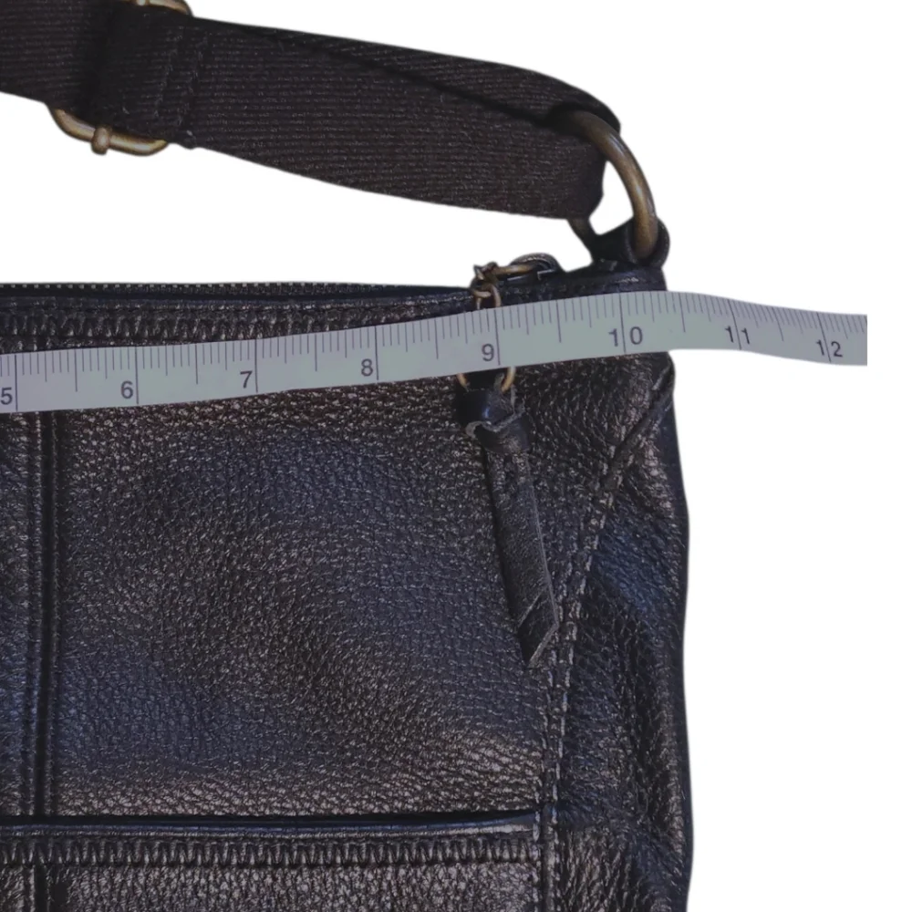 The Sak Iris Leather Crossbody Bag Black Adjustable Strap Pockets - Picture 11 of 12